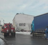 Zderzenie ciężarówek w Woźnikach