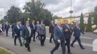 Samorządowcy i przedstawiciele służb mundurowych w tym Komendant Powiatowy Policji w Lublińcu