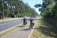 Policyjny patrol rowerowy na terenie gminy Herby.